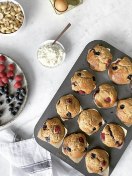 Berry Cottage Cheese Muffins